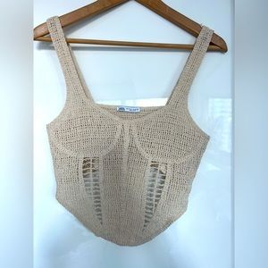 Zara Crochet Bustier Style Tank